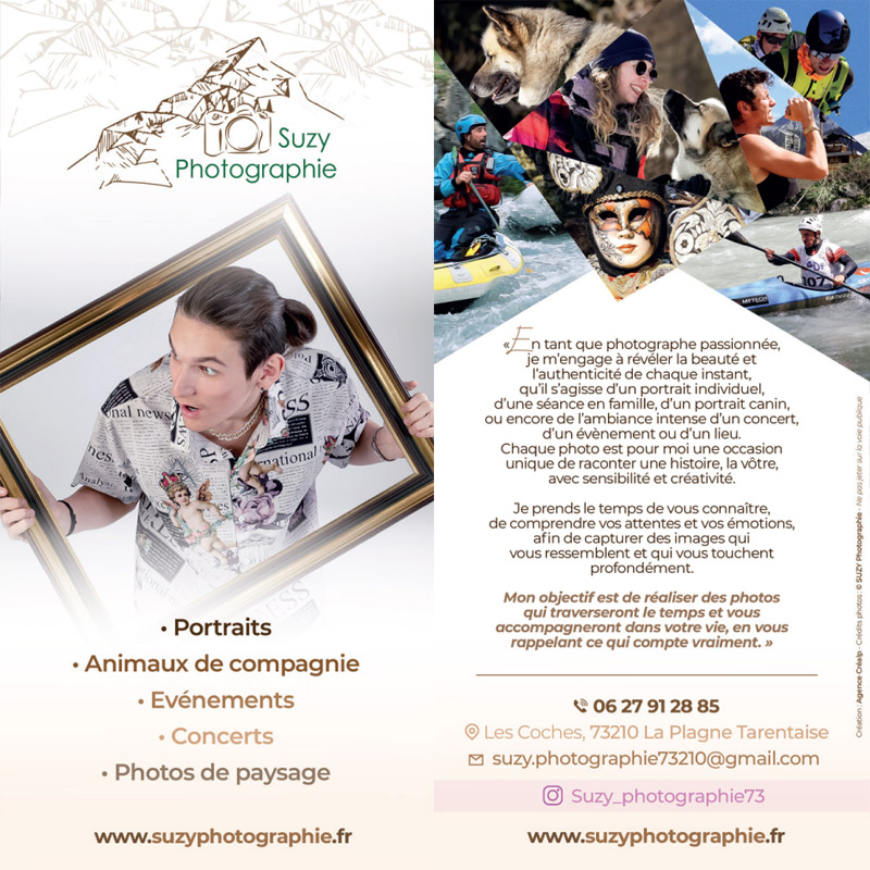 Dépliant Suzy Photographie - Recto