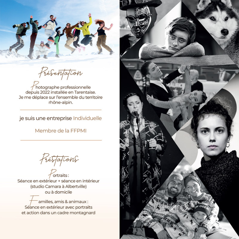 Dépliant Suzy Photographie - Verso